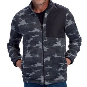 SKECHERS Golounge Boundless Fleece Recovery Jacket Gray Black Camo Men S